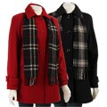 London Fog Women's Wool Coat with Scarf