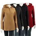 London Fog Women's Hooded Wool Peacoat