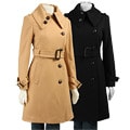 London Fog Women's Asymmetrical Neck Trench Coat