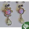 Round Roman Glass Faceted Stone Necklace (Israel)