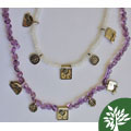 Moon, Fish, and Dove Charm Necklace (Israel)