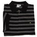 J. Lindeberg Men's Black/ Grey Stripe Polo Shirt