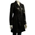 Avanti Women's Notched Collar Lamb Leather Coat