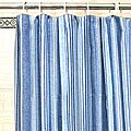 Blue Striped Shower Curtain