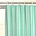 Mint Striped Shower Curtain