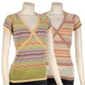Shu Shu Women's Crossover Wrap Sweater