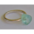 Sterling Ring with Roman Glass Bead (Israel)