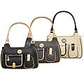 Misty Collection Leather Double Strap Handbag