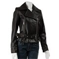 Jones New York Women's Leather Motorcycle Jacket