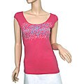 Burton Women's 'Flowers' Fuchsia T-shirt
