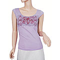 Burton Women's 'Flowers' Lavender T-shirt