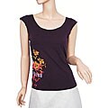 Burton Women's 'Wild Flowers' Eggplant T-shirt