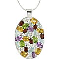 Sterling Silver Multi Gemstone Necklace