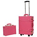 Rockland Pink Handmade 2-piece Carry-On Luggage Set