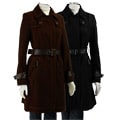Miss Sixty Women's Contrast Stitched Wool Trench