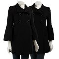 Miss Sixty Women's Double-breasted Funnel Neck Coat