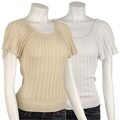 Dolce Cabo Women's Flutter-sleeve U-neck Top
