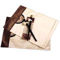 Beige/ Brown Sunflower Placemat and Chopstick Set