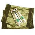 Green Asian Placemats, Napkins and Chopsticks