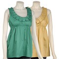 BCBGeneration Women's Sleeveless Box Pleat Shirt