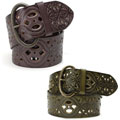 Linea Pelle Women's Embossed and Perforated Belt
