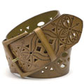Linea Pelle Women's Embossed Cutout Belt