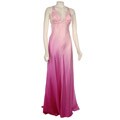 Aidan Mattox Silk Ombre Racerback Gown