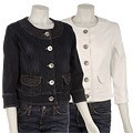 Live a Little Women's Round Collar Denim Jacket