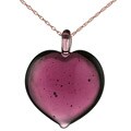 Murano Glass Purple Heart Necklace