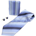 Boston Traveler Men's Tie, Hanky and Cuff Link Set