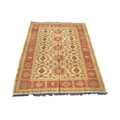 Afghan Soumak Hand-knotted Beige/ Rust (7 x 9'6)