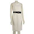 K Studio Women's Rolled Collar Jacquard Dress