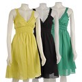 Lapis Women's Dress with Shirred Waist and Straps