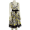 Lapis Women's Printed V-neck Sleeveless Dress