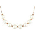 14k Pink Gold FW Pearl and Bead Necklace (9-10 mm)