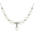 14k Gold FW and Alkoya Pearl Necklace (6-7 mm)