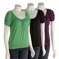 Tammy Mars Shirred Short-sleeve Shirt