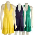 Tammy Mars Halter Dress with Ruffled Hem