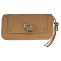 Chloe Women's Tan Leather Continental Zip Wallet