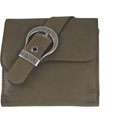 Christian Dior Women's Green Leather French Wallet