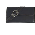 Christian Dior Women's Black Leather Continental Wallet