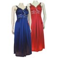 Sanjoy Evening Gown with Beads and Rhinestones