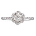 10k White Gold 1/10ct TDW Diamond Fashion Ring (H-I,I3)