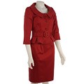 Isabel & Nina Women's Belted Peplum Skirt Suit