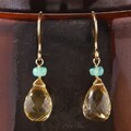 Goldfill Lemon Quartz Drop Earrings (USA)