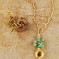 Chrysophase and Quartz Sweet Nectar Necklace (USA)