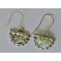 Roman Glass and Rice Pearl Earrings (Israel)