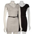 Kersh Women's Short-sleeve V-neck Belted Dress