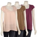 Kersh Women's Short Sleeve Empire Waist Tunic