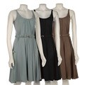 Kersh Women's Sleeveless Belted Knit Dress